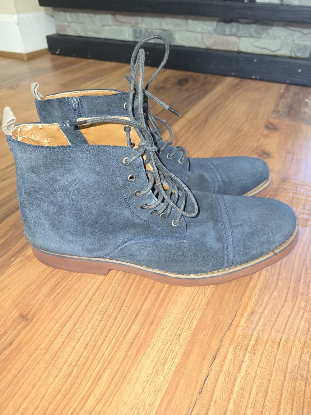 Gbx Men's Leather Suede Shoes Size 12M 134302 blue